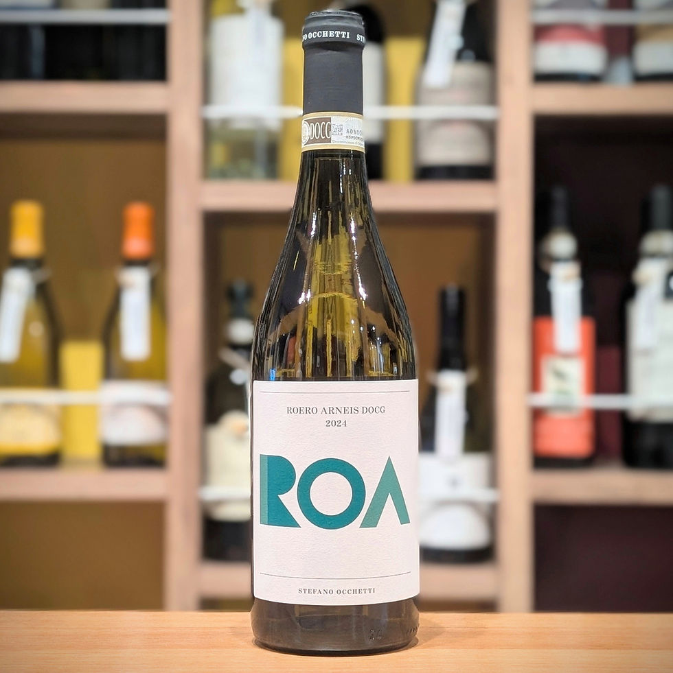 3日間のマセラシオン（スキンコンタクト）とトノー発酵により、奥行きとグリップを与えた白ワイン。白桃やアーモンドの香りに砂質土壌由来のミネラル感が重なる、ロエロ アルネイス 2024年のボトル写真。