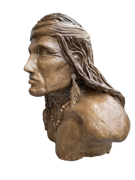 Miniature : L'INDIEN -  pièce unique - terre cuite