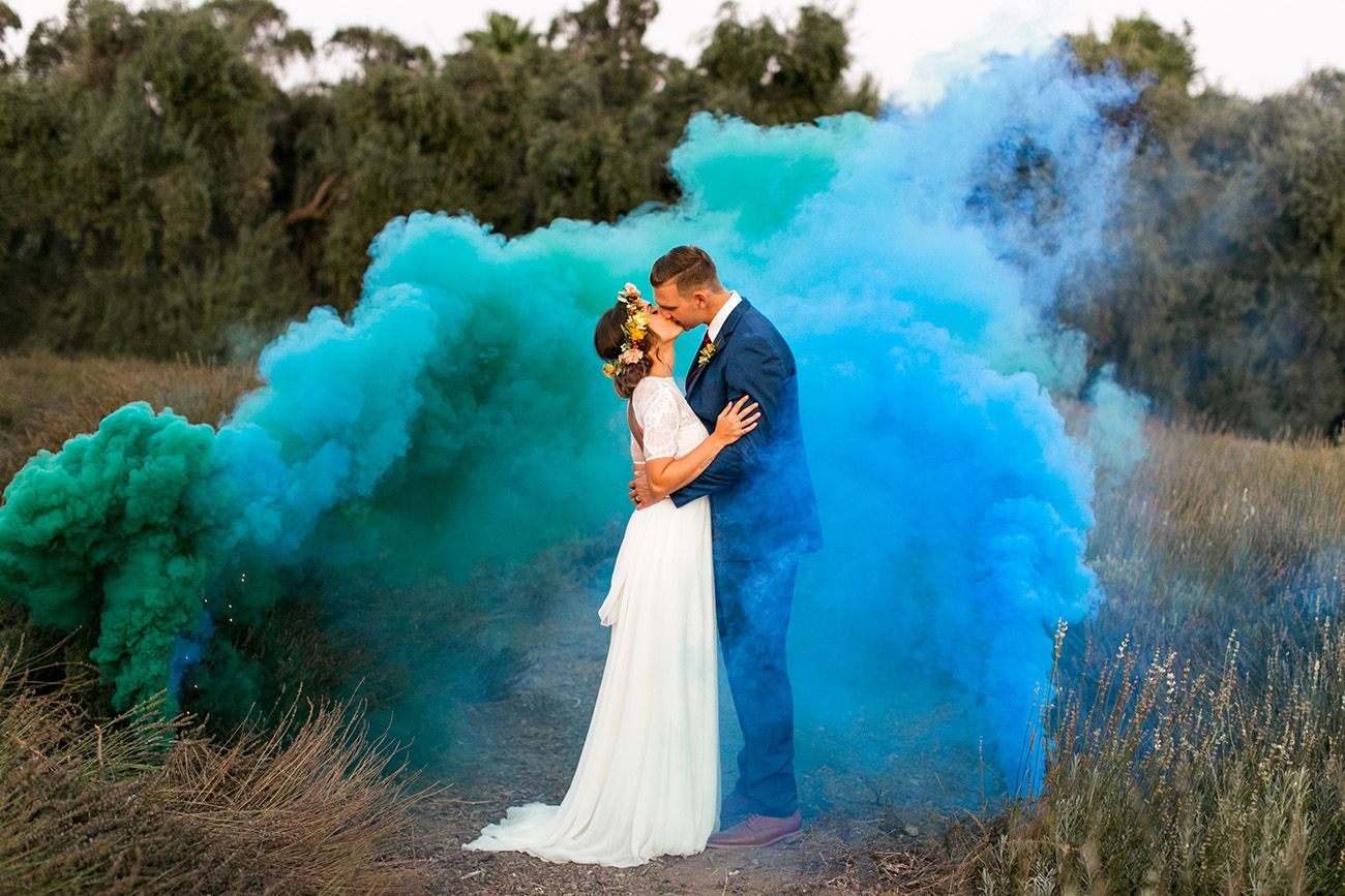 Bengala de Humo de colores de suelo