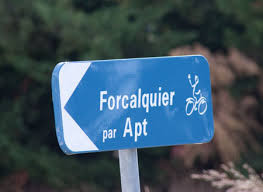 Panneau indicateur Lubéron à vélo