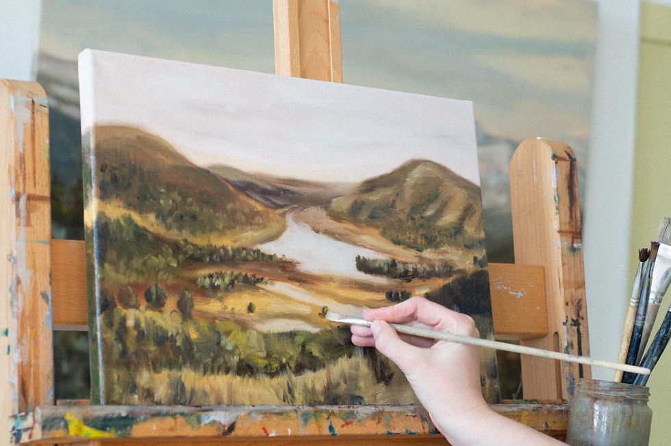 Thumbnail: "Golden grasses", 40x30cm oil painting