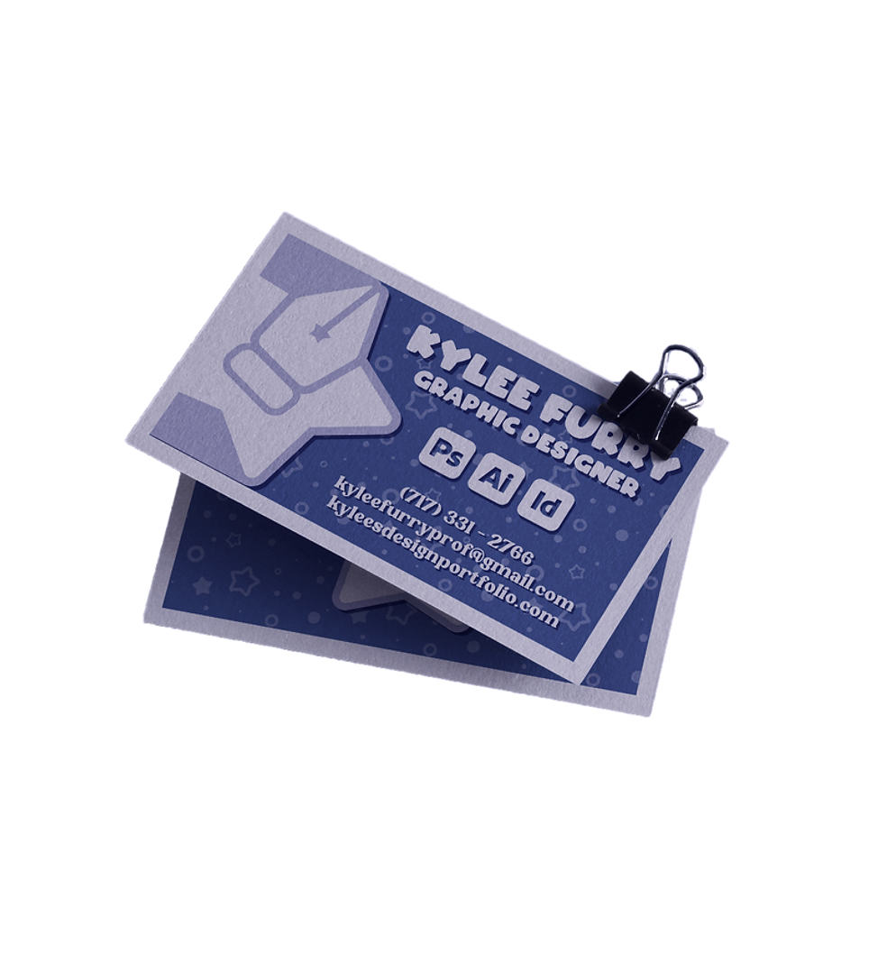 My Business Card in Binder Clips Mockup 