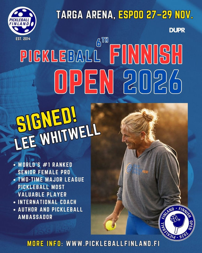 Lee Whitwell, World's #1 Senior Pro mukaan Pickleball Finnish Openiin!