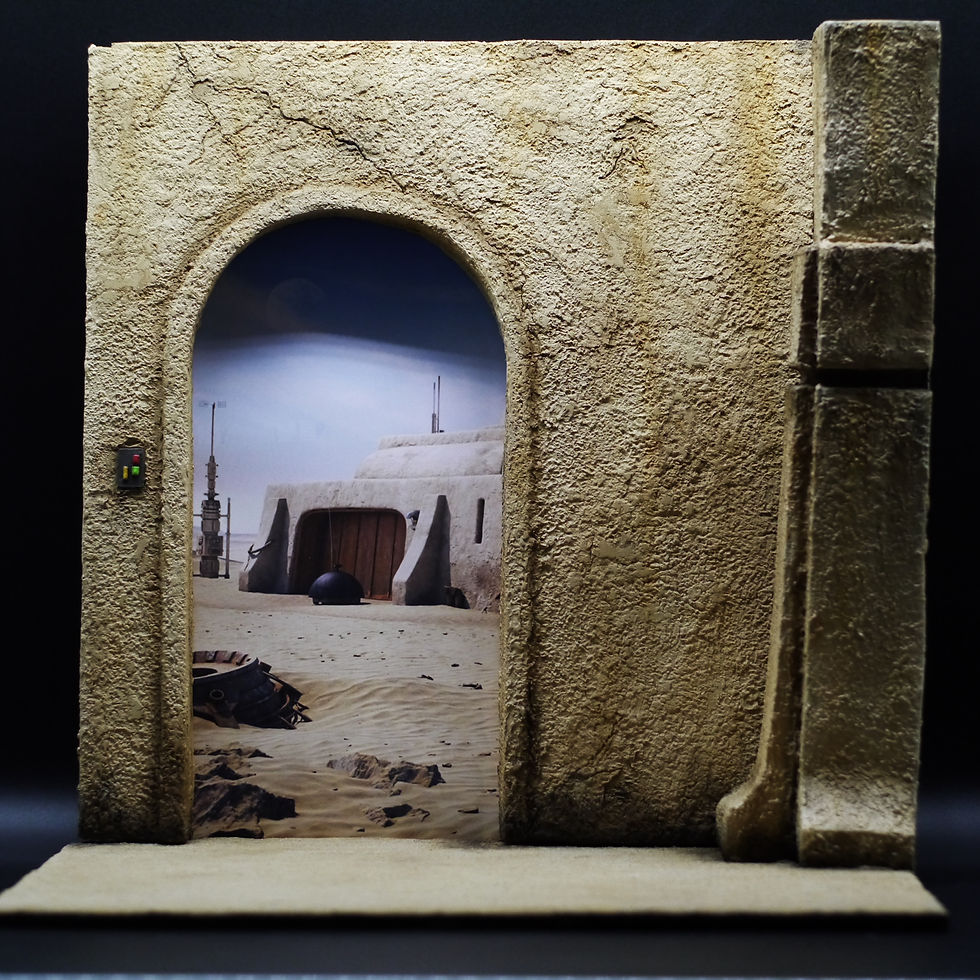 Thumbnail: Diorama tatooine mandalorian 1/6 showcase format Detolf 38x38cm