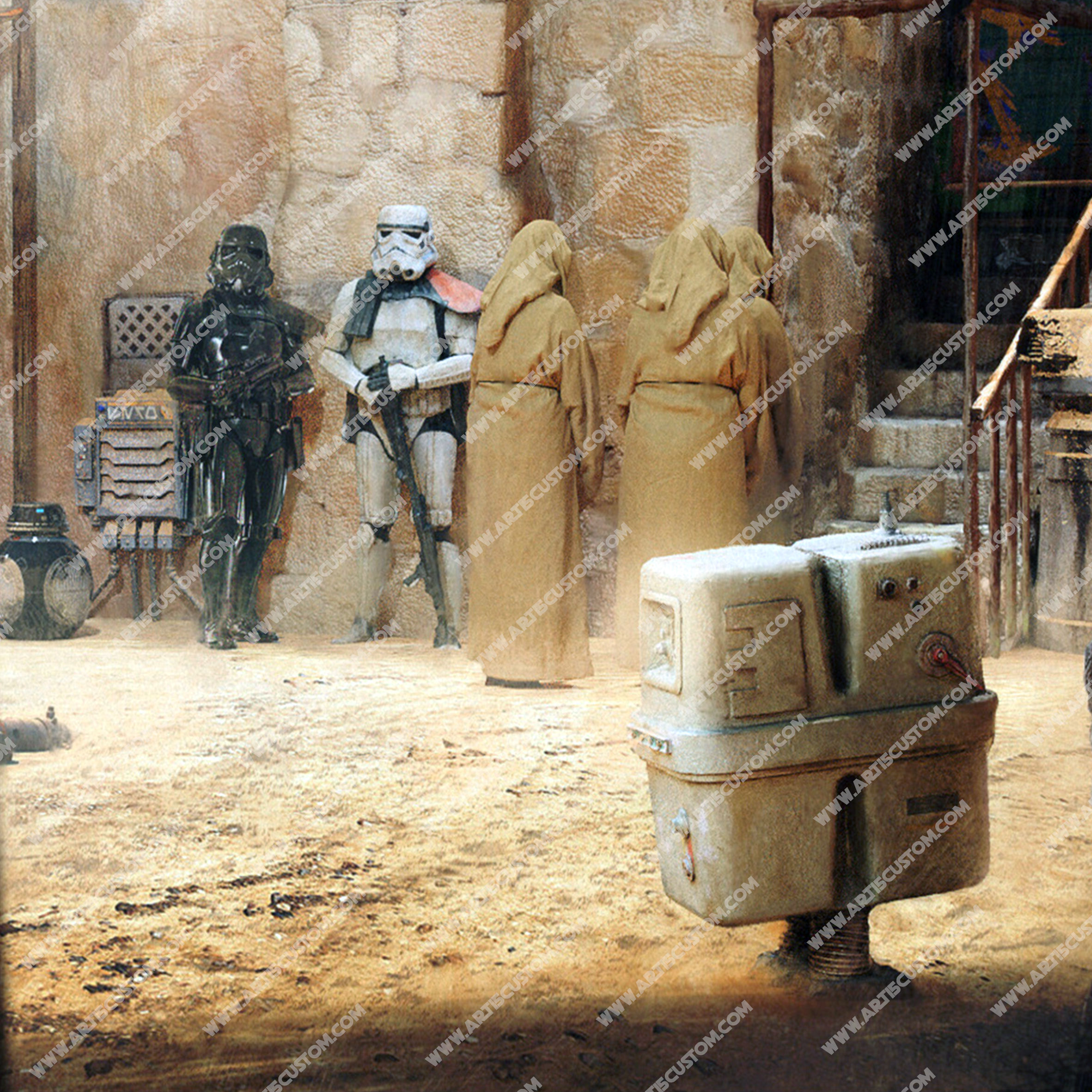 Fond pour vitrine detolf 38x38 cm Star wars Tatooine 2 (1/6)