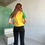 Thumbnail: pum a logo tee yellow/green