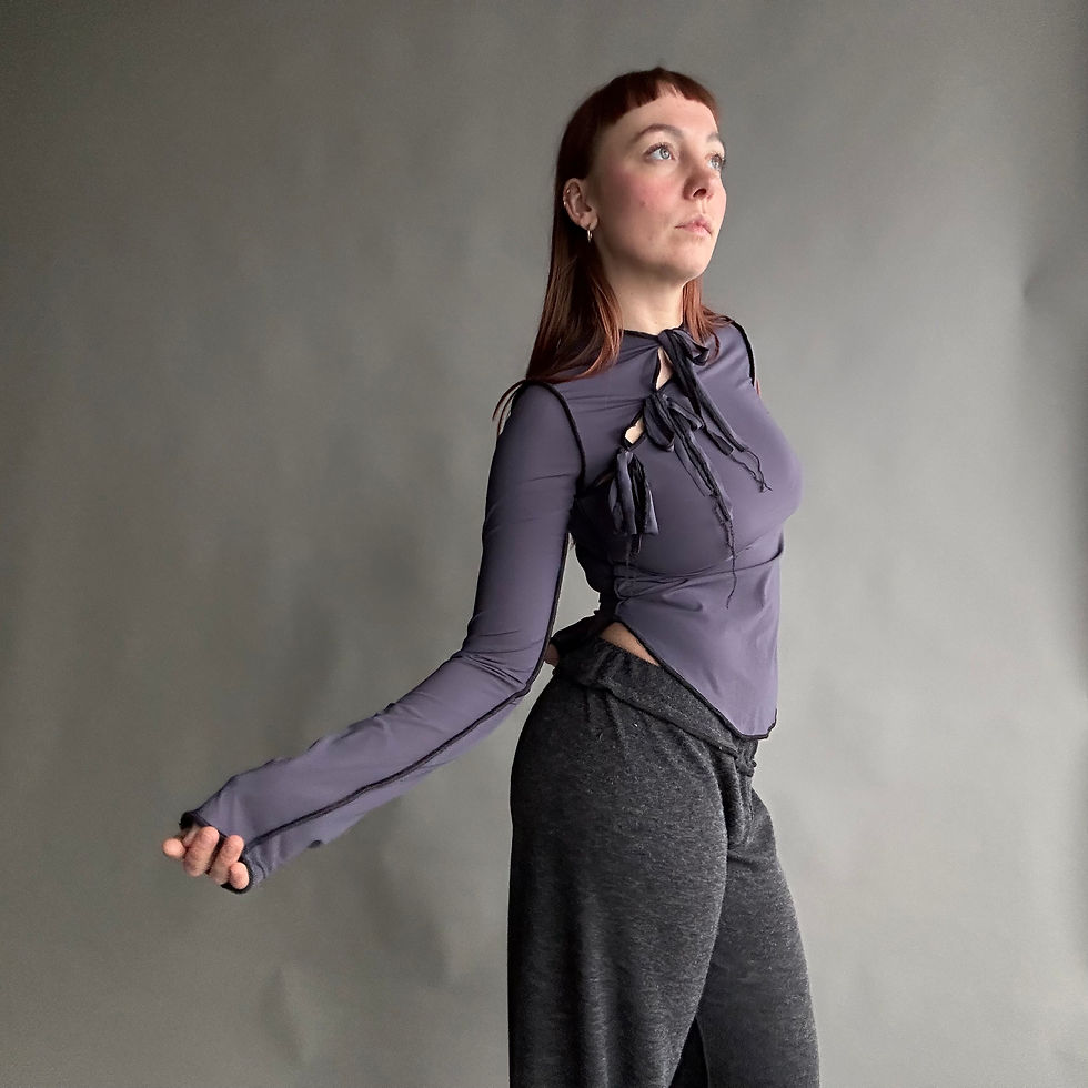 Thumbnail: rozewolk slouchy drawstring tee purple