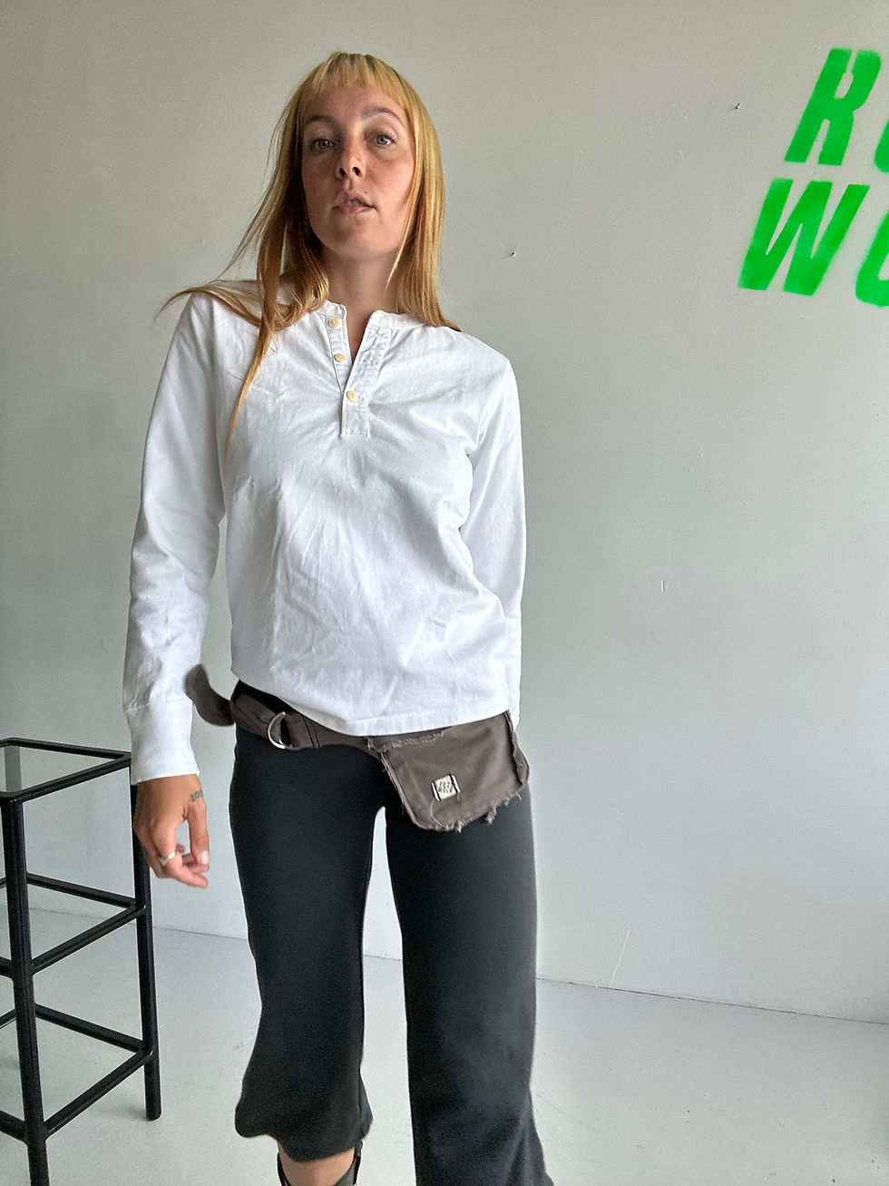 Thumbnail: longsleeve henley tee white