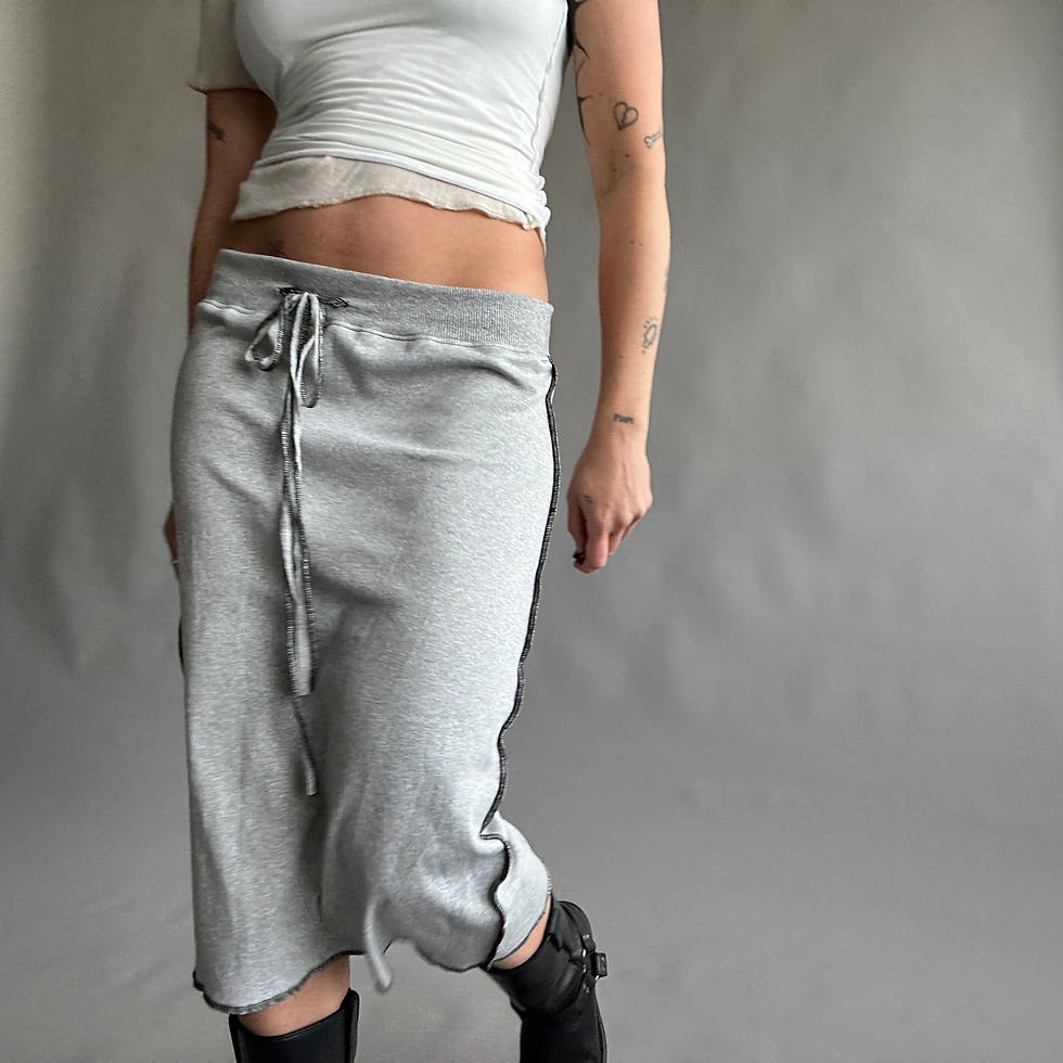 Thumbnail: rozewolk low waist skirt grey