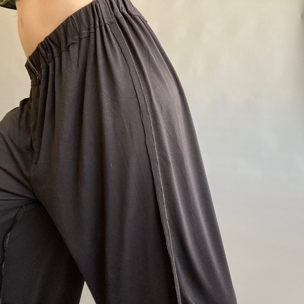 Thumbnail: rozewolk inside out baggy trousers slouchy black