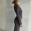 Thumbnail: rozewolk lycra drawstring skirt grey/purple