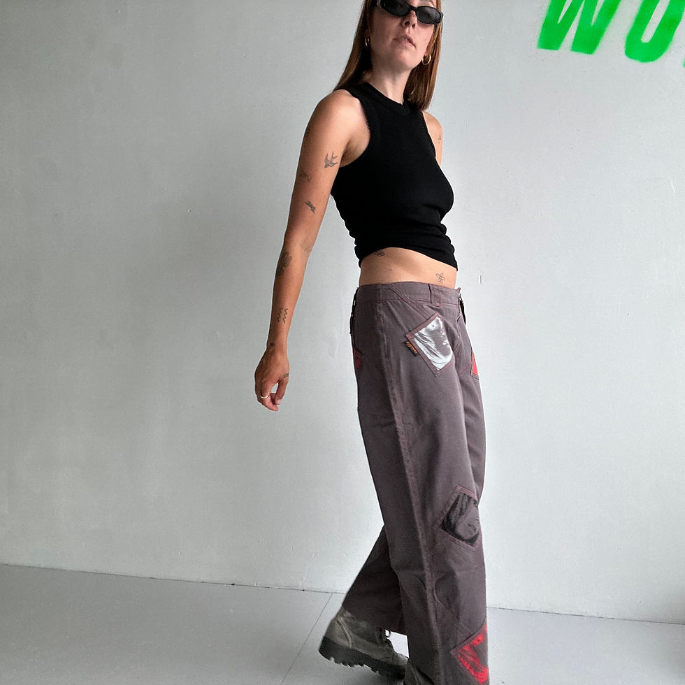 Thumbnail: low waist y2k print trousers