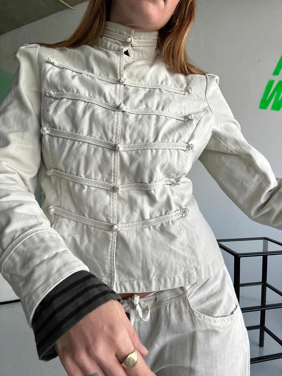Thumbnail: cotton army jacket white
