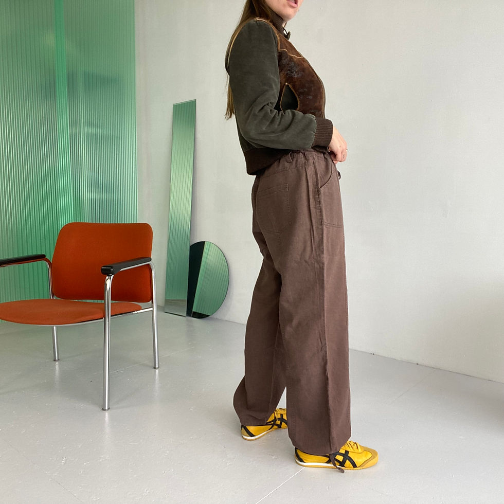 Thumbnail: brown low waist baggy trousers 