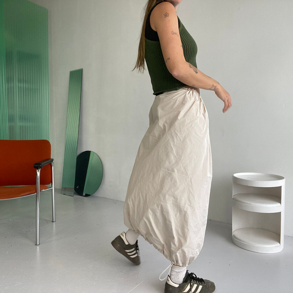 Thumbnail: balloon parachute skirt beige