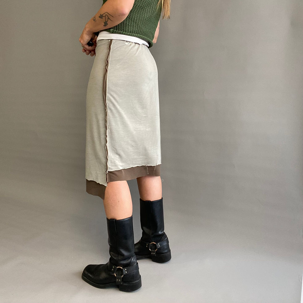 rozewolk layered mid skirt