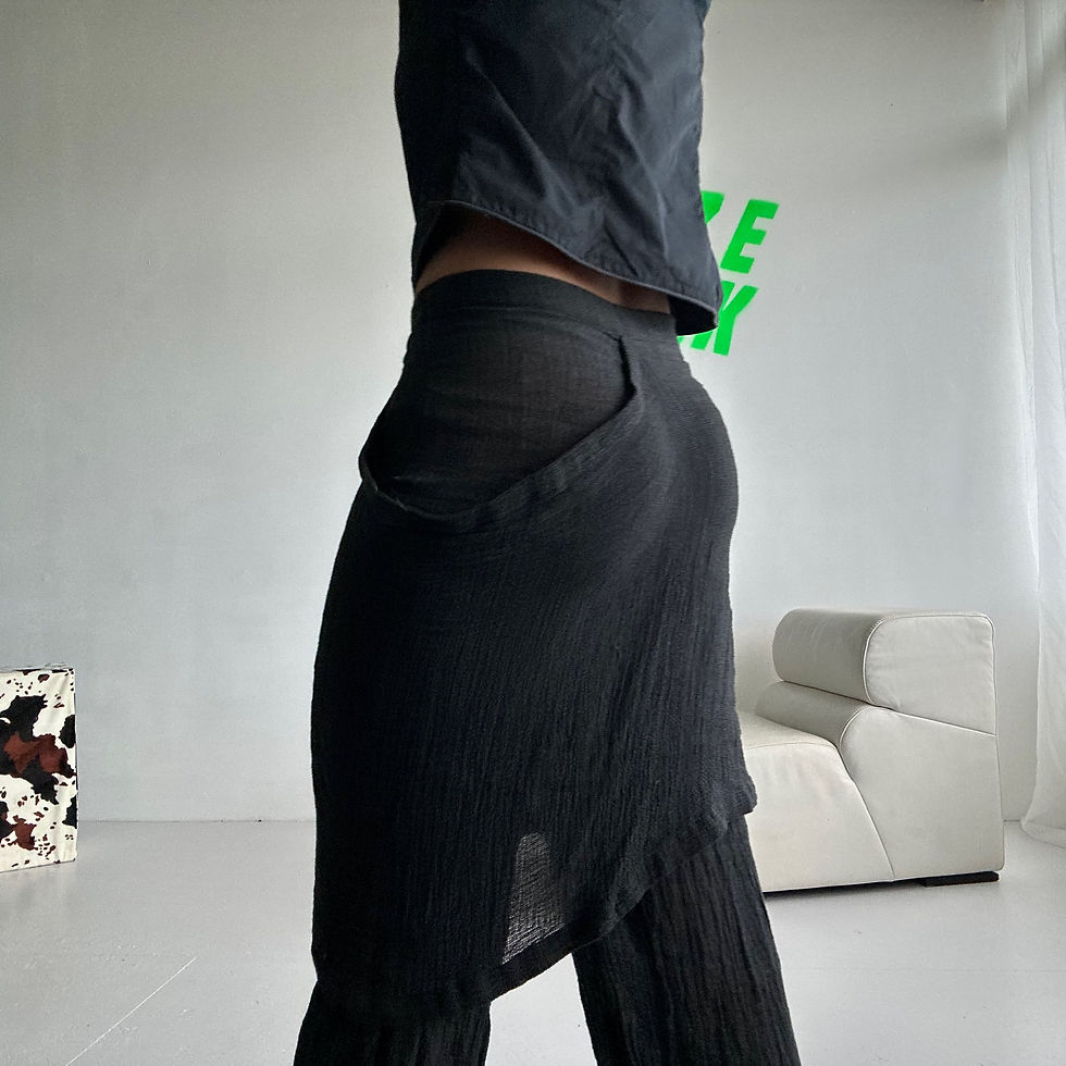 Thumbnail: asymmetric skirt trousers
