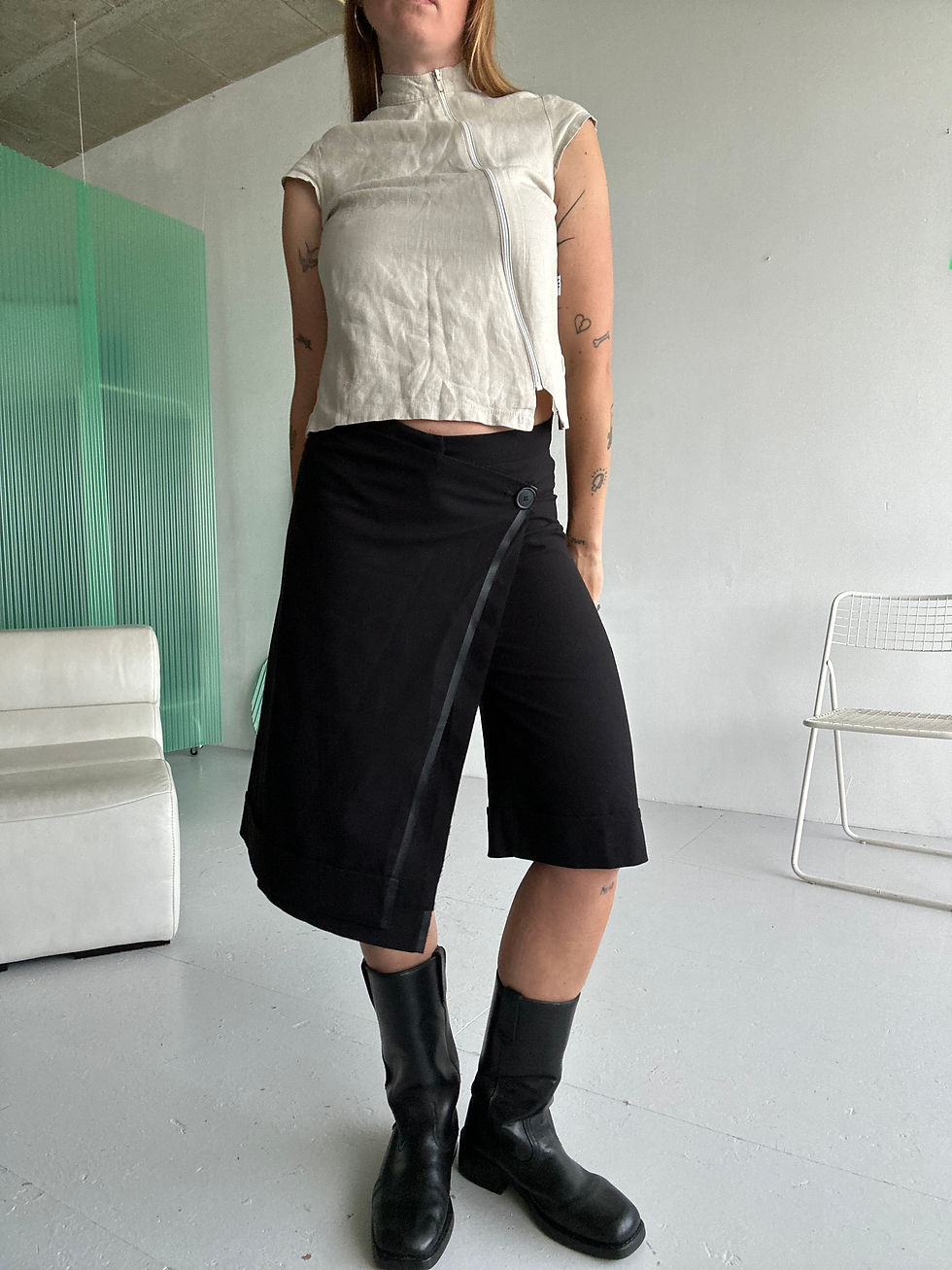 Thumbnail: cop copine wrap capri trousers