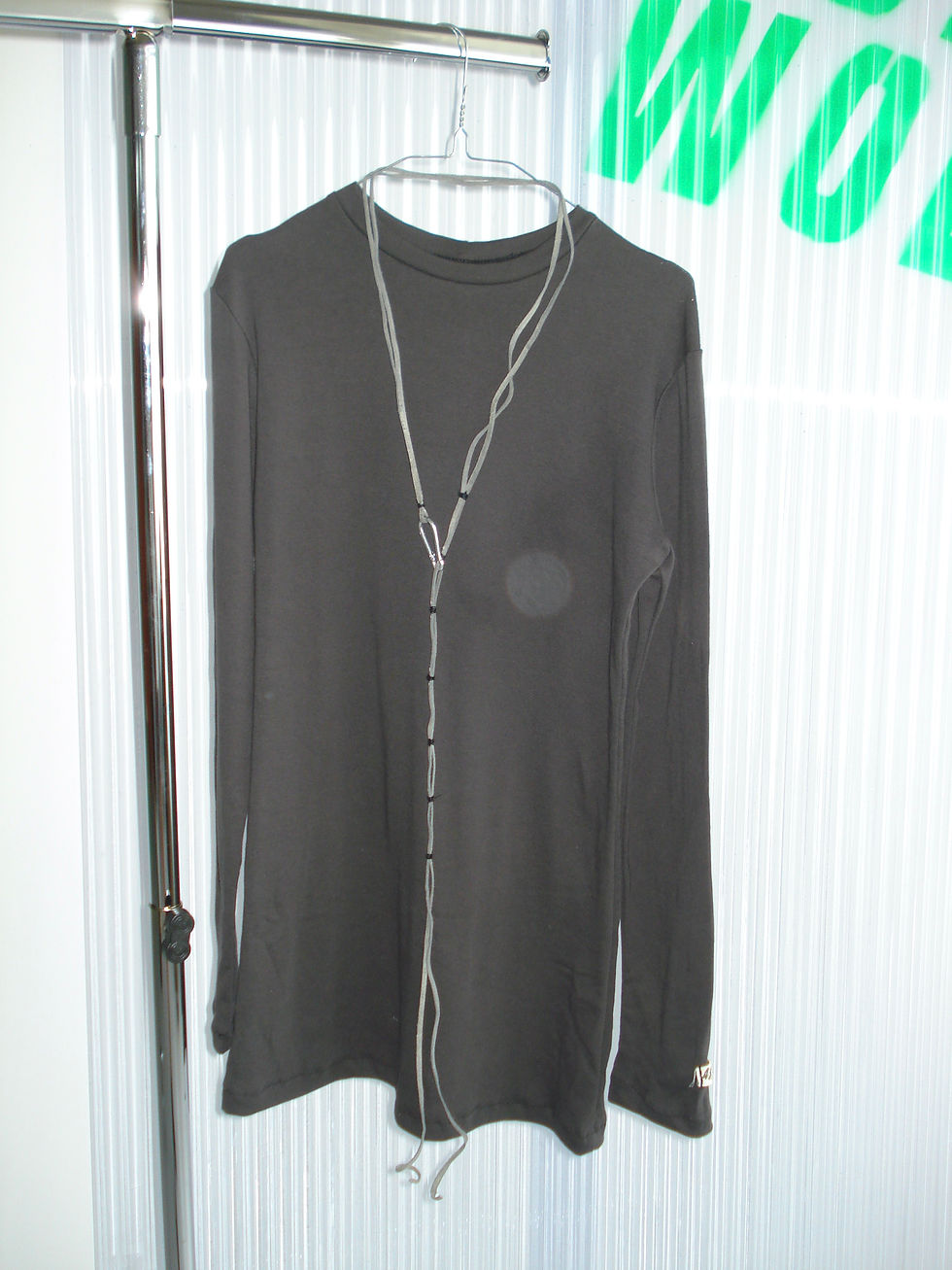 Thumbnail: rozewolk set slouchy dress black & leather belt grey