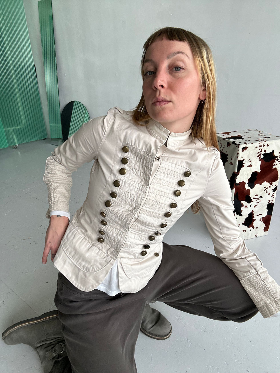 Thumbnail: pepe jeans military jacket beige