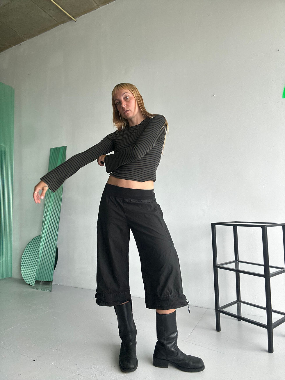 Thumbnail: cop copine low waist baggy capri trousers