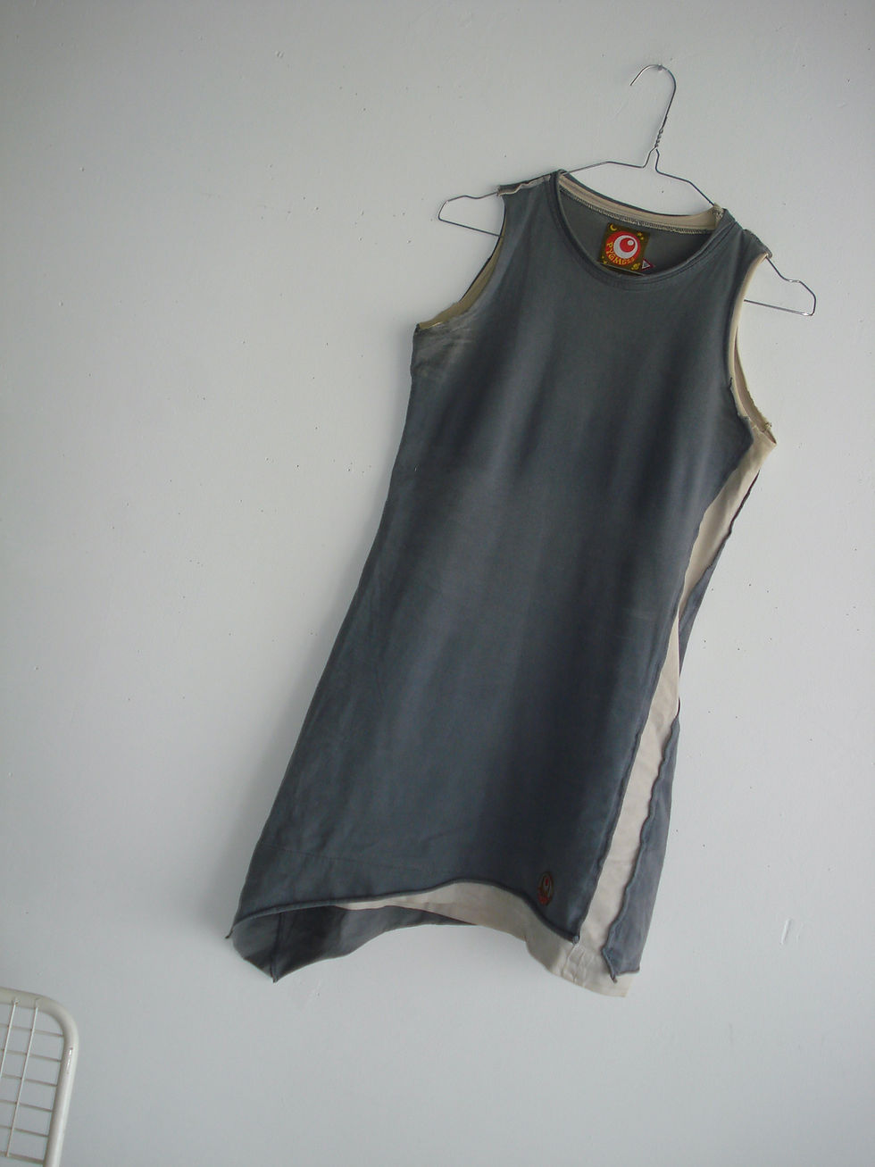 Thumbnail: asymmetric layered jersey dress washed grey