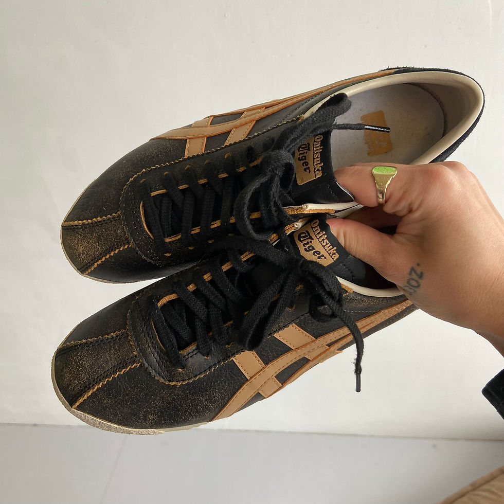 Thumbnail: brown leather onitsuka tiger limber up sneakers 