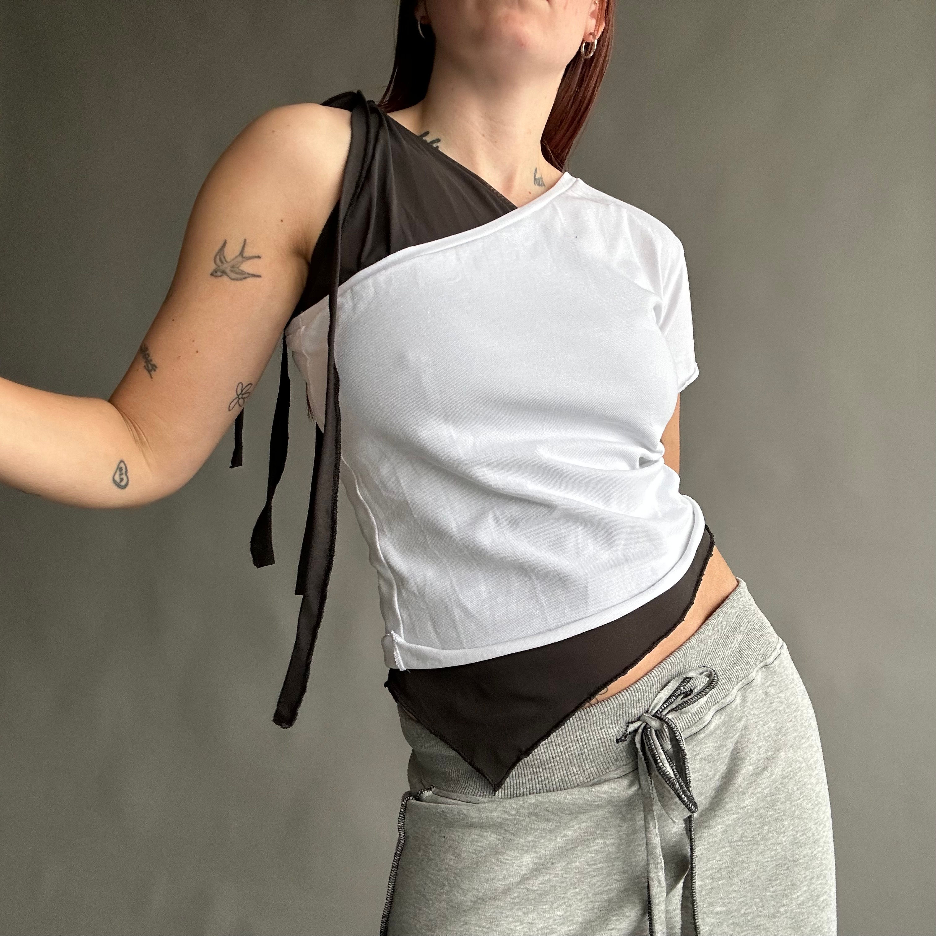 rozewolk asymmetric 2-top set white/grey