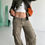 Thumbnail: roxy low waist baggy cargo kaki