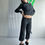 Thumbnail: rozewolk low waist folded capri trousers black