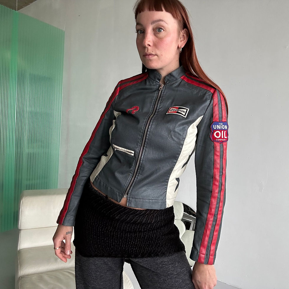 repla y denim racer jacket