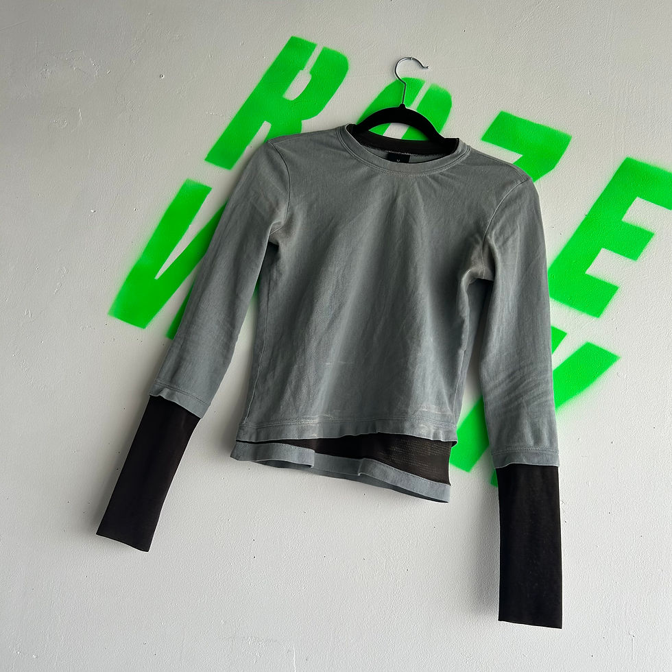 diese l layered mesh longsleeve grey