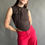 Thumbnail: rozewolk fitted drawstring tanktop brown