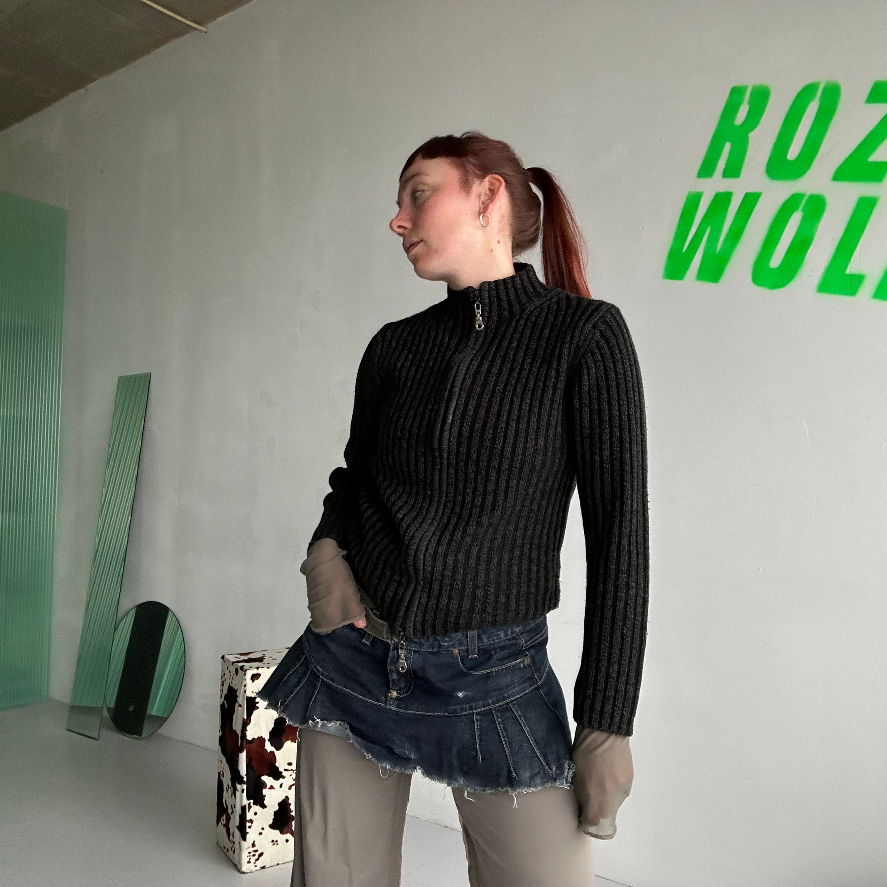 y2k knit cardigan
