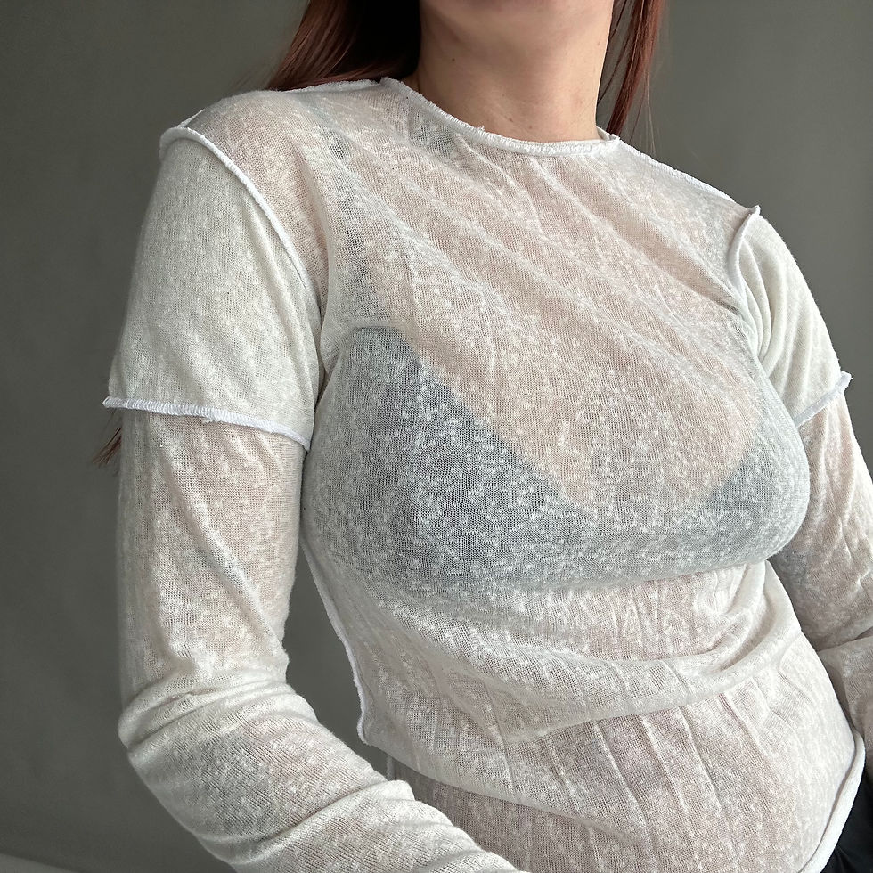 Thumbnail: rozewolk sheer layered tee