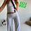 Thumbnail: jersey drawstring trousers white
