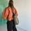 Thumbnail: diesel puffer sling bag/tote green