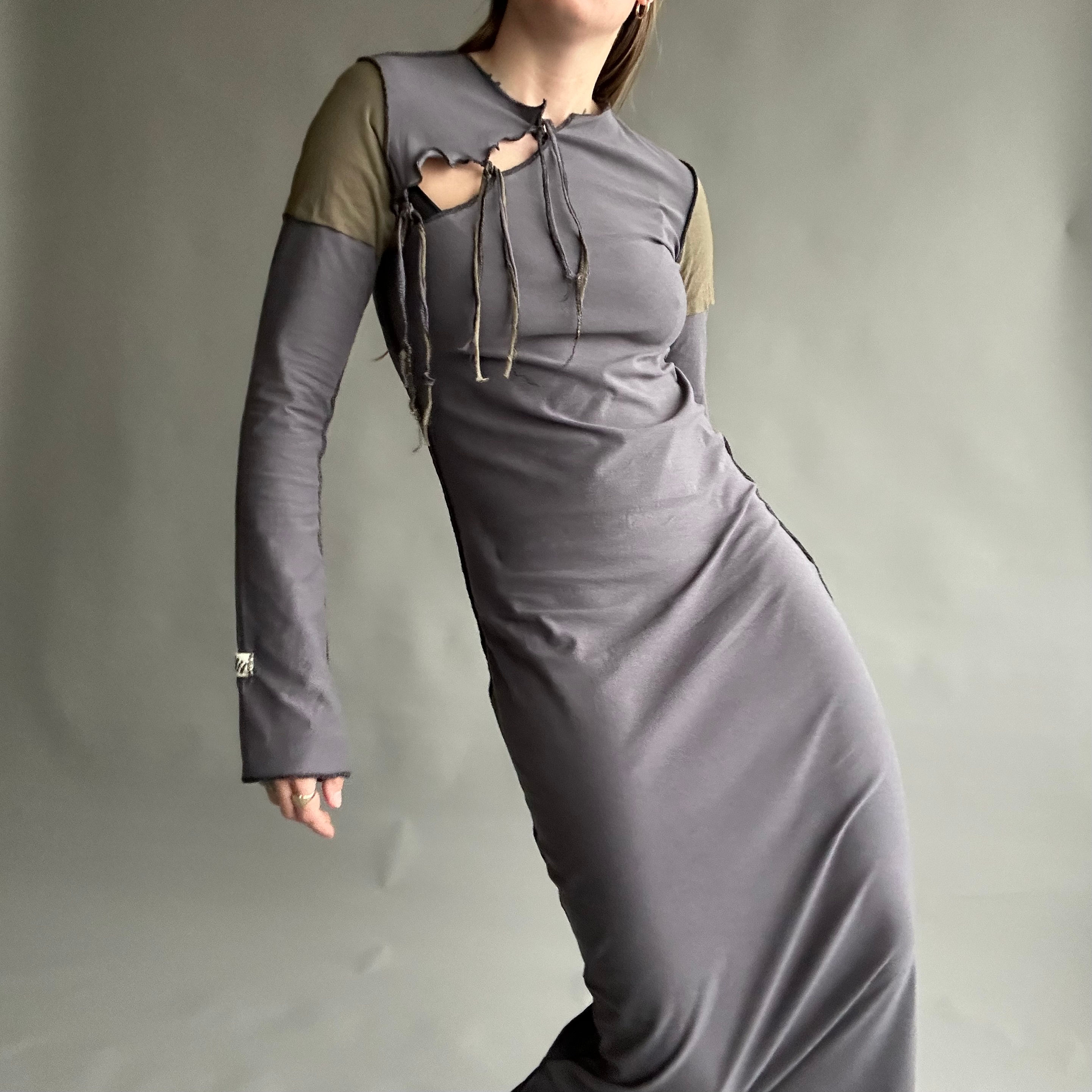 rozewolk maxi drawstring dress