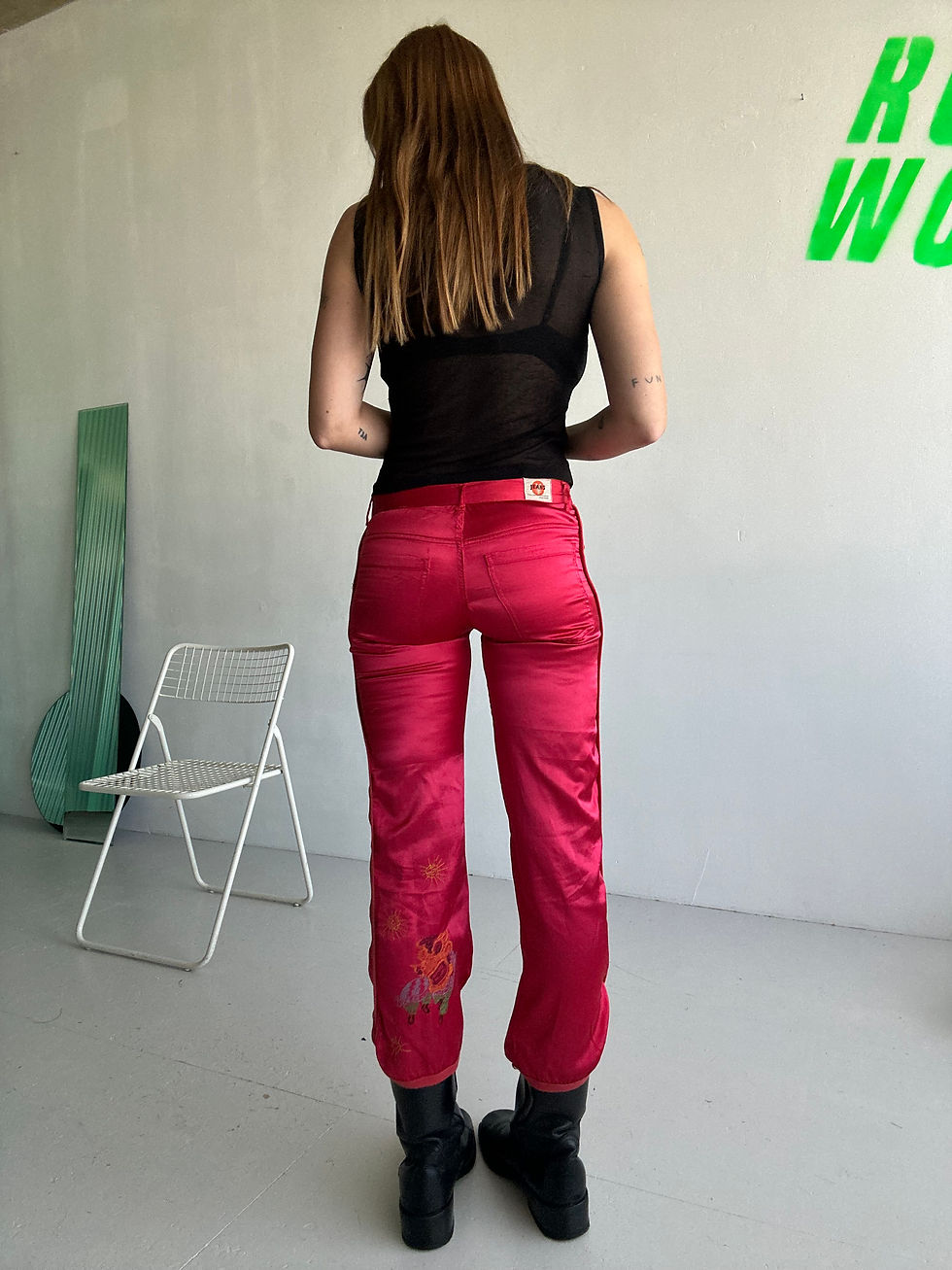 Thumbnail: michiko koshino cropped embroidery trousers
