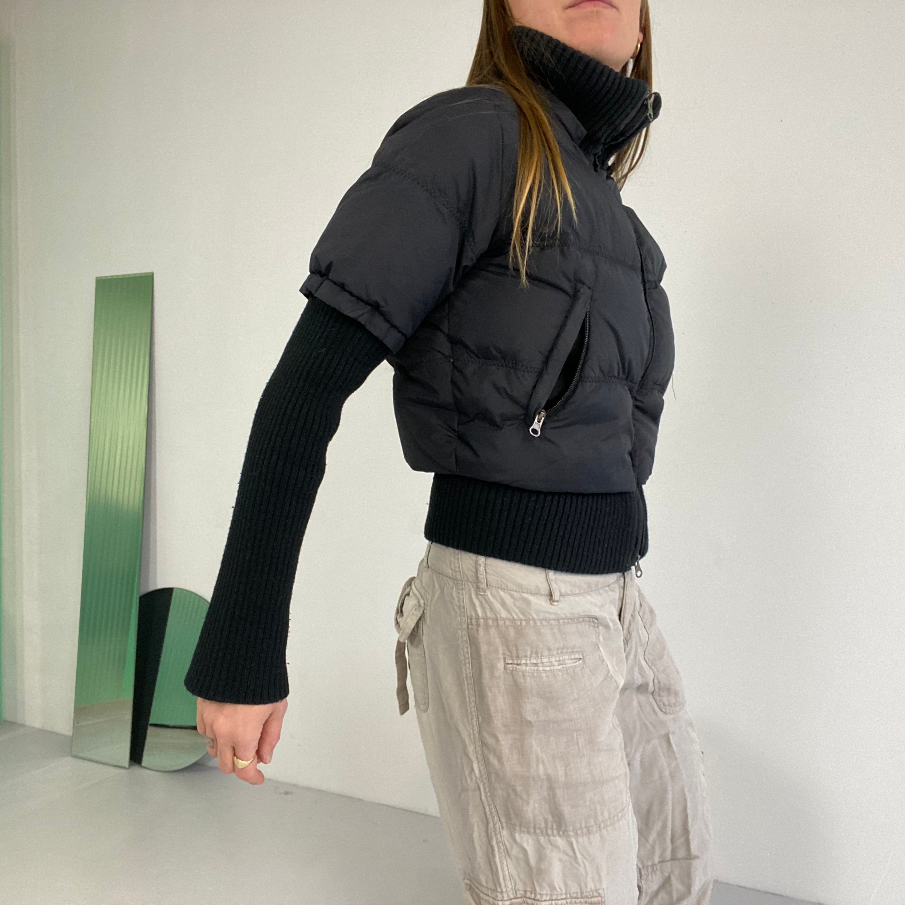 y2k mixed fabric  jacket 