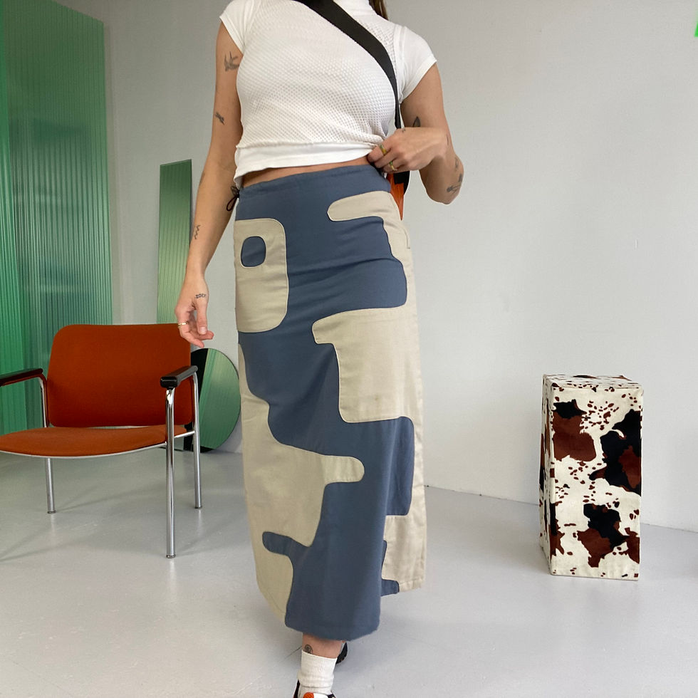 Thumbnail: contrast y2k skirt - blue 