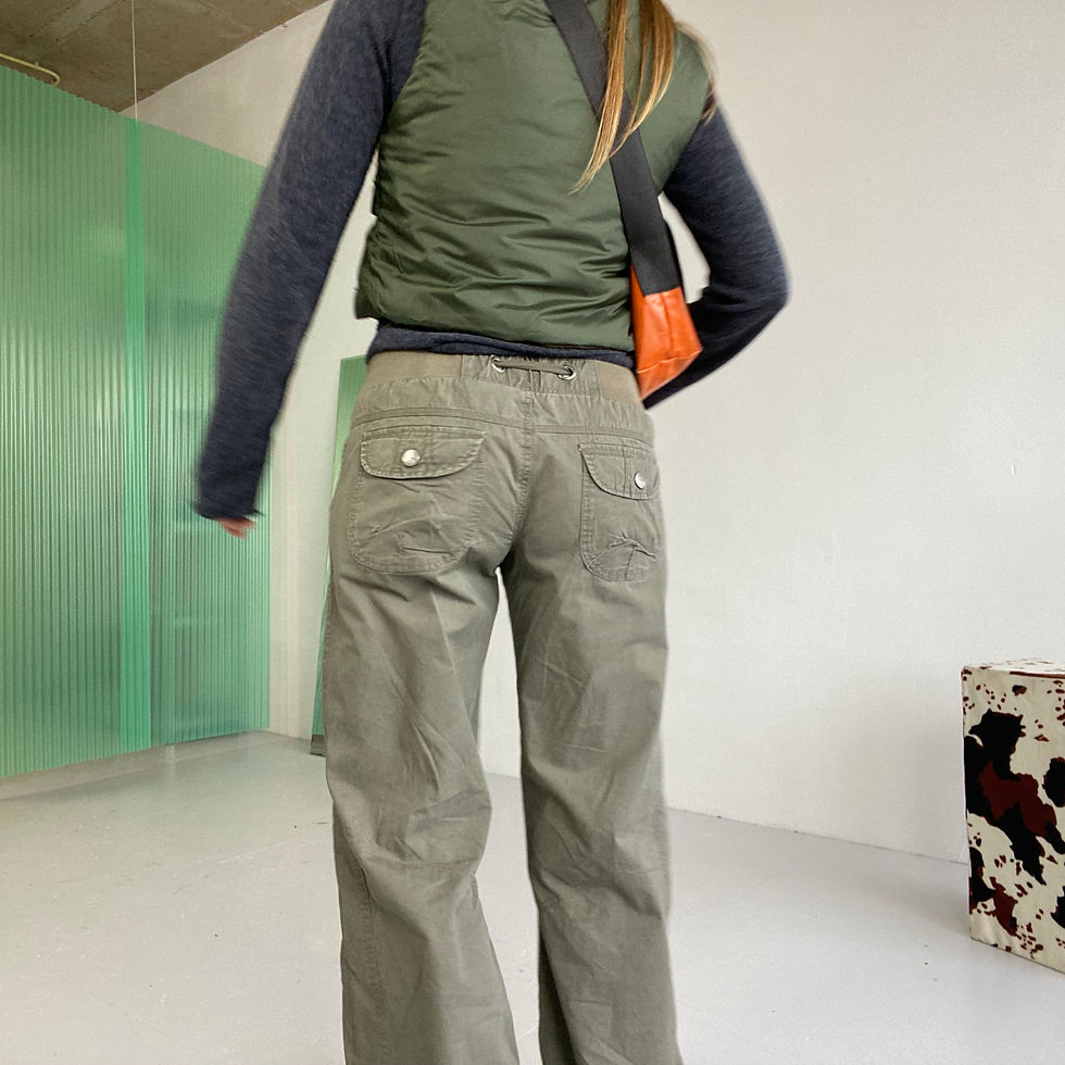 Thumbnail: low waist baggy trousers green