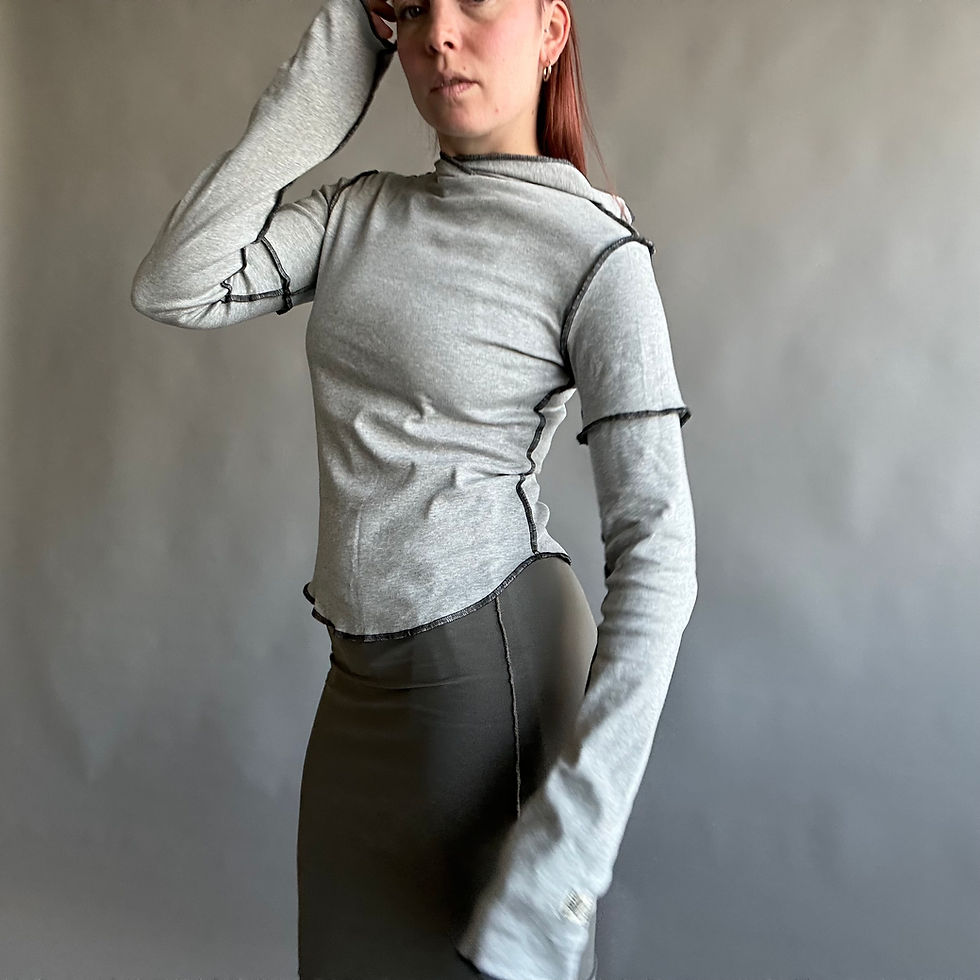 Thumbnail: rozewolk hooded slouchy tee