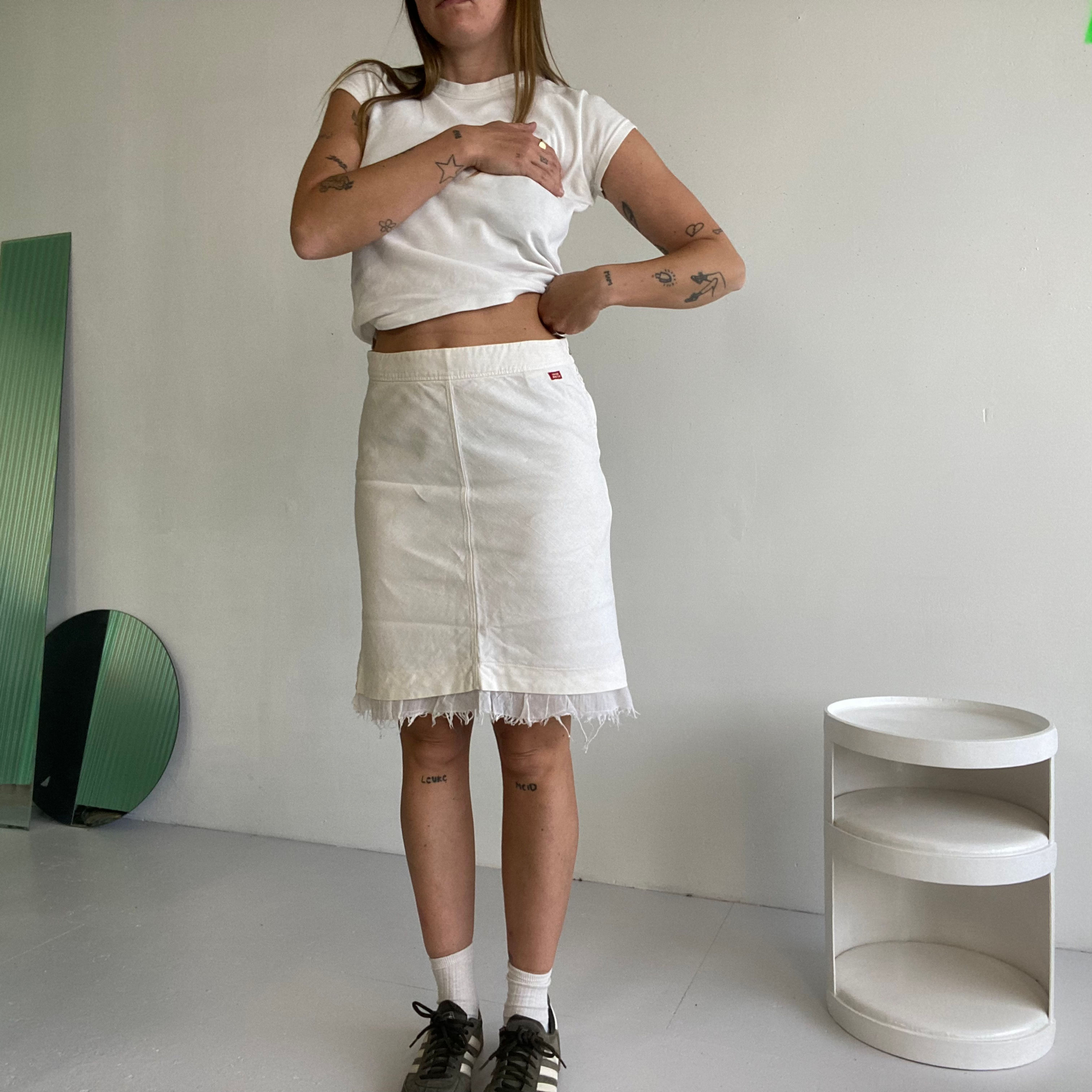 raw hem miss sixty skirt 
