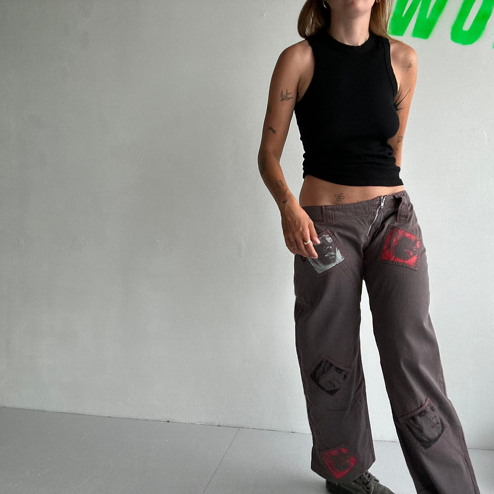 Thumbnail: low waist y2k print trousers