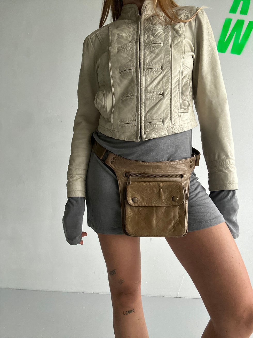 Thumbnail: leather cargo belt brown