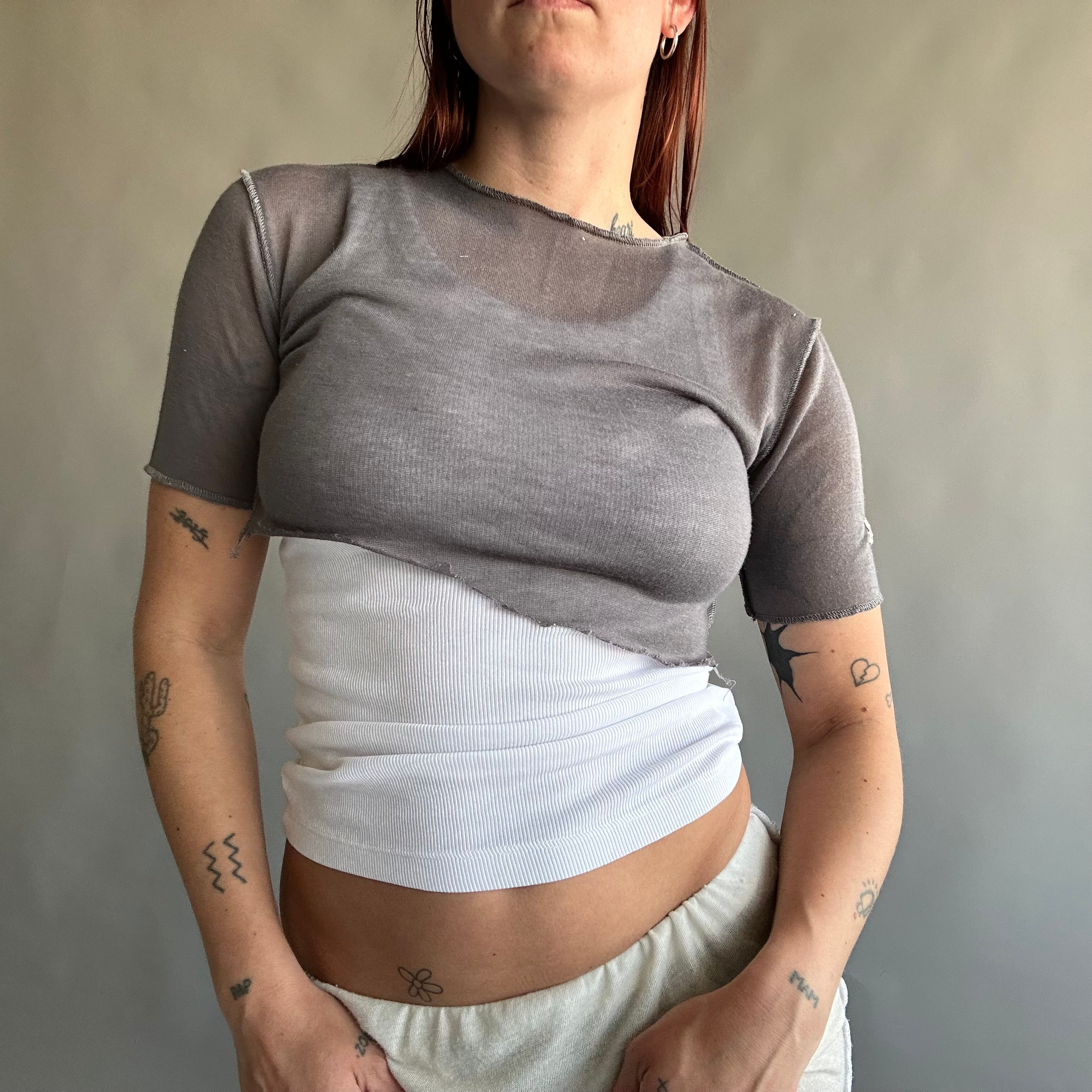 rozewolk distressed crop top