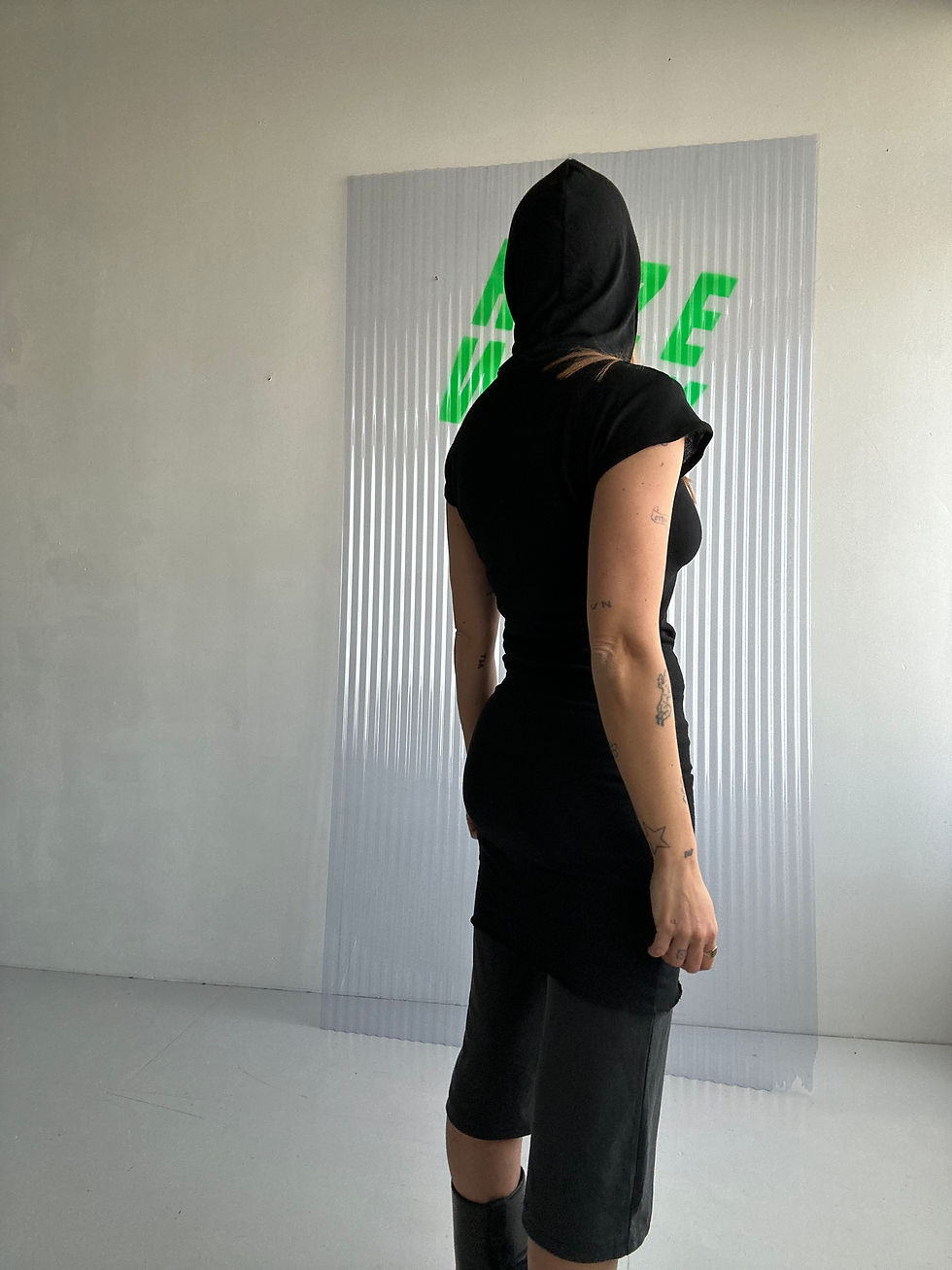 Thumbnail: rozewolk sheer hooded tunic/dress