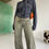 Thumbnail: low waist baggy trousers green