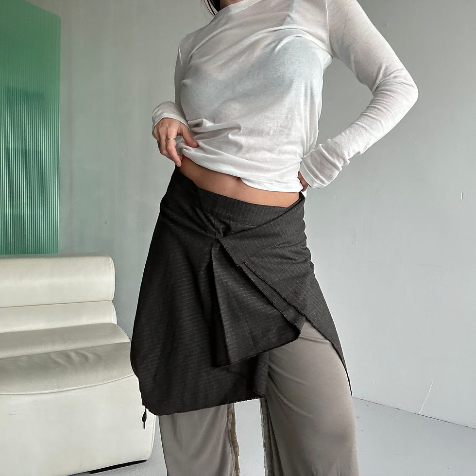 asymmetric cop copine skirt